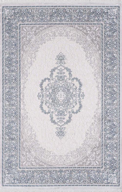 Dream 09706A Gri Mavi Klasik Bambu Halı