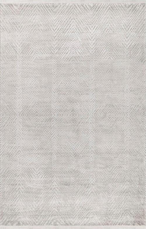 Gaspara Gri Modern Saçaklı Halı