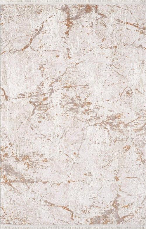 Gotik 02393B Vizon Bej Modern Saçaklı Halı