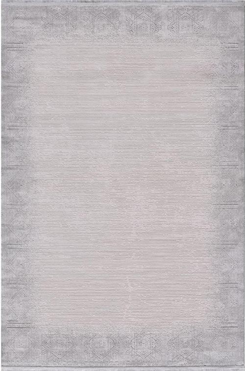 Mina 09107B Gri Krem Eskitme Desen Bambu Halı