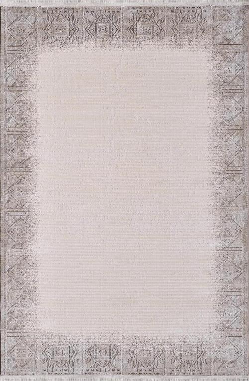 Mina 09107C Gri Gold Eskitme Desen Bambu Halı