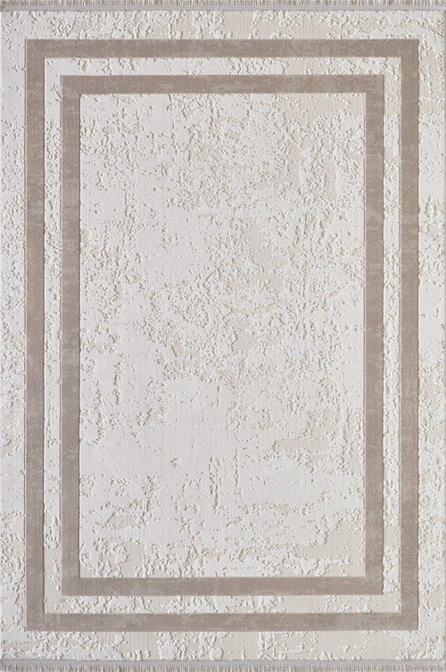 Murano 01361A Krem Bej Çizgi Desenli Yün Halı