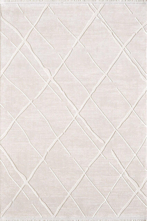 Murano 06430C Bej Krem Modern Çizgi Desen Halı