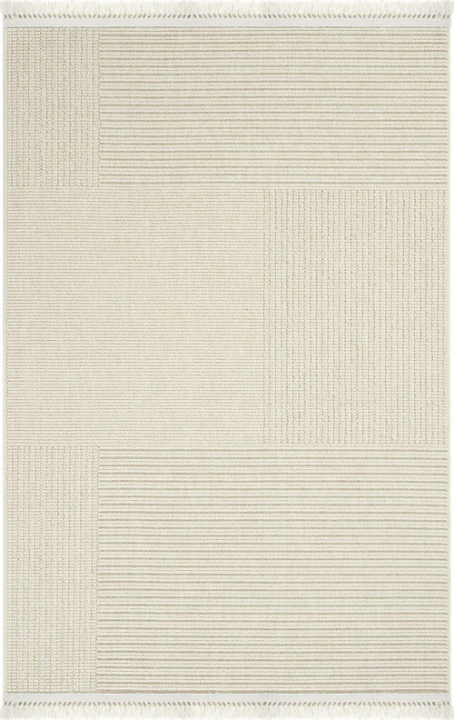 Loopy 622 Krem Kolay Temizlenen Dekoratif Sisal Jüt Halı