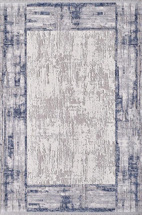 Murano 09161B Gri Lacivert Eskitme Desen Yün Halı
