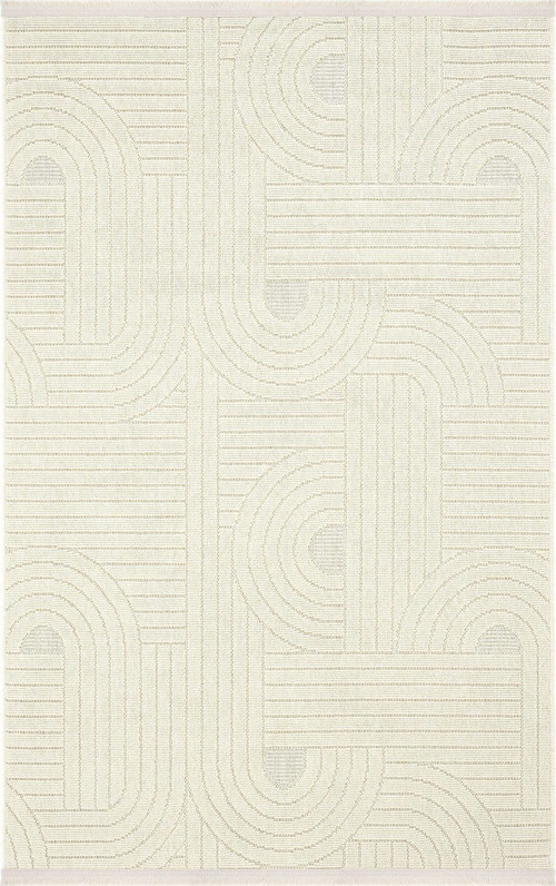 Loopy 623 Krem Kolay Temizlenen Dekoratif Sisal Jüt Halı