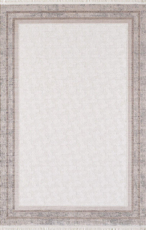 Romantik 02425A Krem Kahve Modern Halı