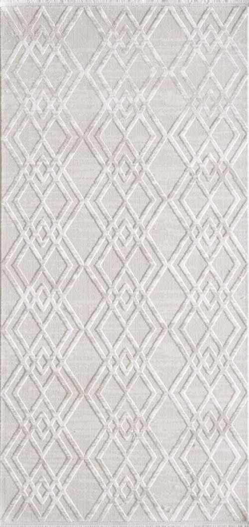 Samoa 06440B Krem Bej Çizgi Desenli Halı