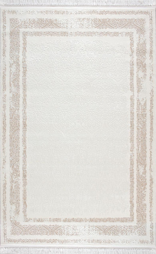 Vanessa 03983A Krem Bej Klasik Motifli Yün Halı