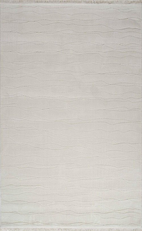 Zeus 09992B Beyaz Modern Sade Desen Halı