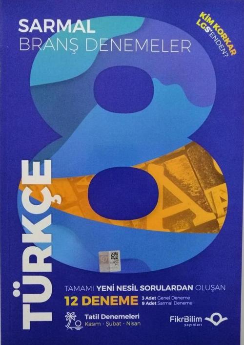 Fikri Bilim Yayınları 8. Sınıf Türkçe Sarmal Branş Denemeleri