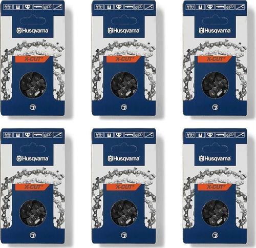 6'lı Paket Husqvarna Kesim Motoru Zinciri 3/8 Adım 34 Diş 1.3 mm Ayak