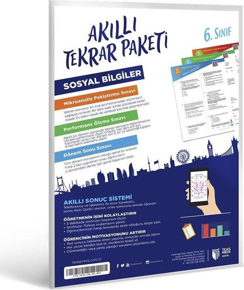 Teas Press Yayınları 6. Sınıf Sosyal Bilgiler Akıllı Tekrar Paketleri