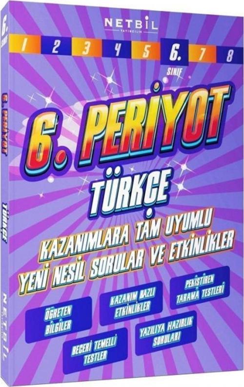 Netbil Yayınları 6.Sınıf Periyot Türkçe Etkinlikli Soru Bankası