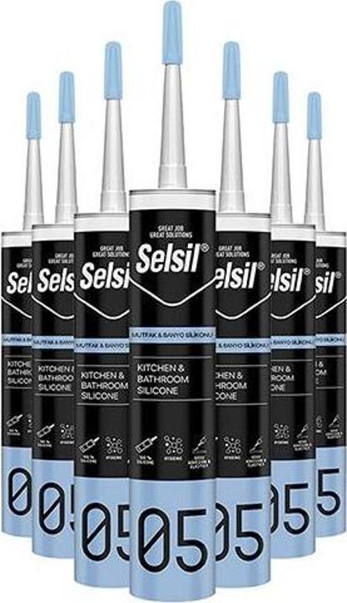 Şeffaf Mutfak Banyo Duşakabin Silikonu 280 ml 25 Adet 1 Koli