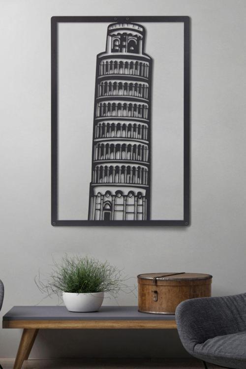 Pisa Kulesi Ev&Ofis Metal Duvar Tablosu - 33x49 Cm