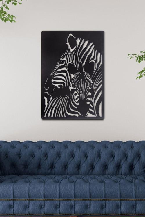 Zebra Ev&Ofis Metal Duvar Tablosu - 35x49 Cm