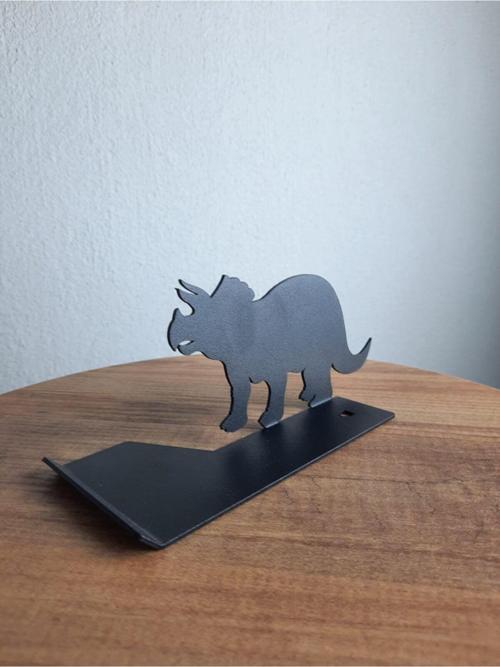 Masa Üstü Metal Ergonomik Telefon - Tablet Tutucu Stand 1,5 Mm Kalınlık Siyah Dinozor Figürü (4 Figür)