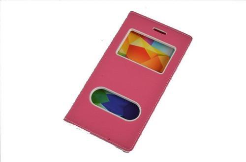 Galaxy J5 Prime ile Uyumlu Suni Deri KK-147 Kapaklı Koruma Kılıfı Pembe