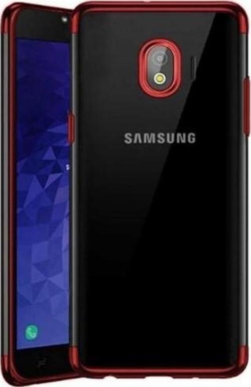 Galaxy J4 2018 ile Uyumlu Glitter Silikon Kılıf Kırmızı