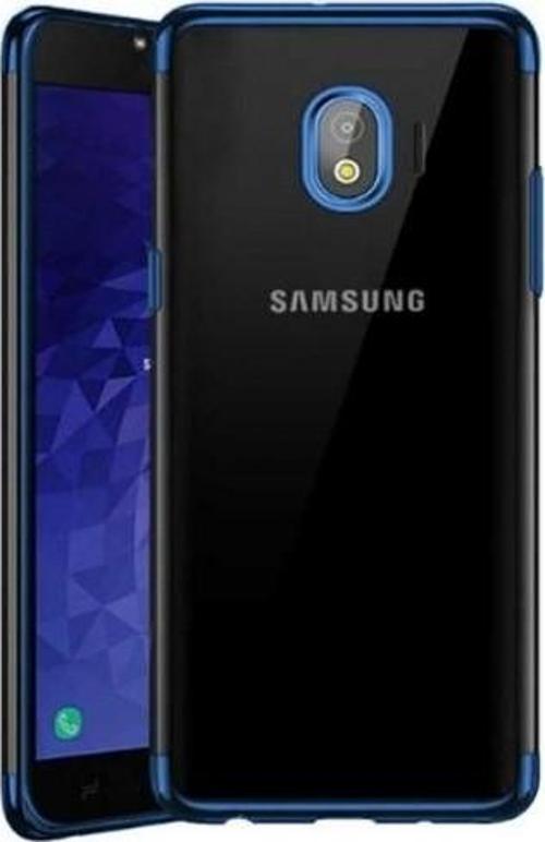 Galaxy J4 2018 ile Uyumlu Glitter Silikon Kılıf Mavi