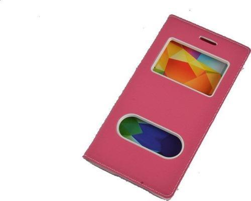 Galaxy J2 2016 ile Uyumlu Suni Deri KK-147 Kapaklı Koruma Kılıfı Pembe