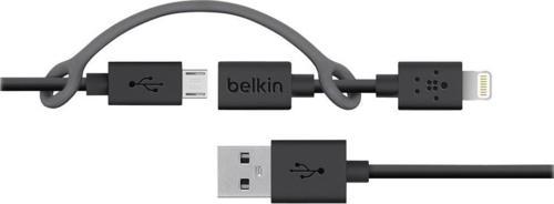 F8J080bt03-BLK Micro USB Kablo Lightning Dönüştürücülü
