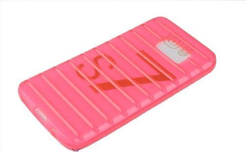 Galaxy S7 ile Uyumlu Silikon Tirtikli Arka Koruma Paneli Pembe SK-030