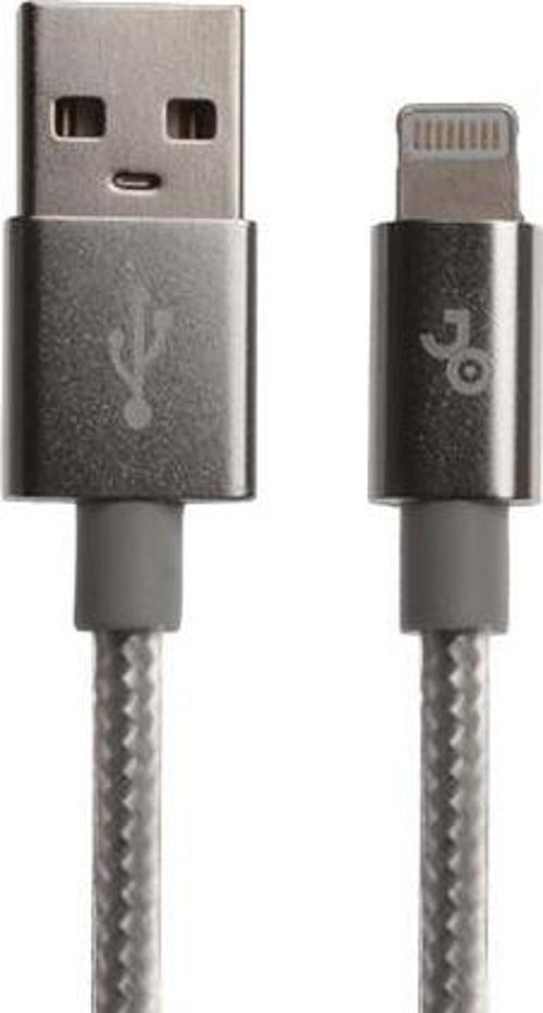 Stylish Cloth Lightning Data ve Şarj  Kablo Gri