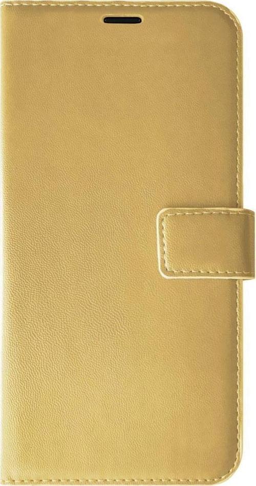 Galaxy S20 Plus ile Uyumlu Kapaklı Kartlıklı Cüzdanlı Kılıf Gold