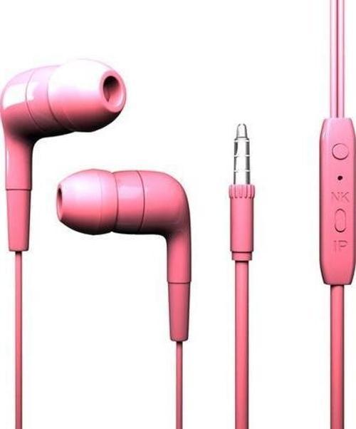 Mikrofonlu Kulakiçi Kulaklık Pembe