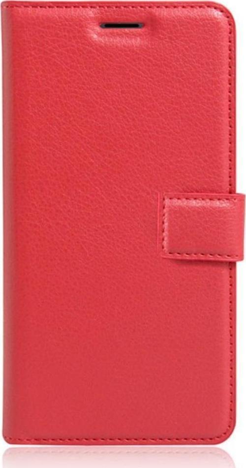 Galaxy A6 2018 ile Uyumlu Kapaklı Kartlıklı Cüzdanlı Kılıf Kırmızı