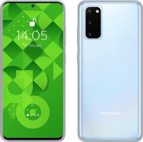 Galaxy S20 ile Uyumlu Tıpalı Kamera Korumalı Silikon Kılıf Şeffaf