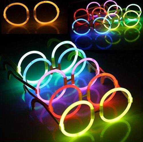 15 ADET VIP DELUXE YUVARLAK IŞIKLI GÖZLÜK GLOW GÖZLÜK NEON GÖZLÜK FOSFOR GÖZLÜK GLOW STİCK GÖZLÜK