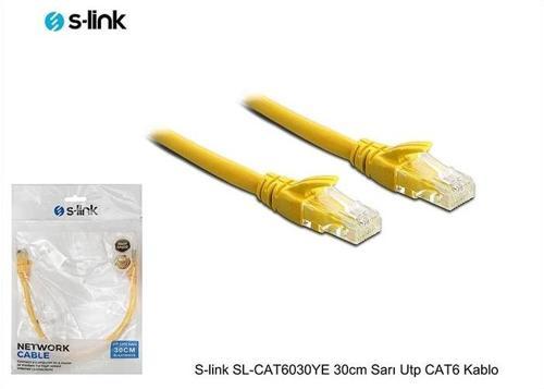 S-lınk Sl-cat6030ye Cat6 Patch 30cm Kablo (sarı)