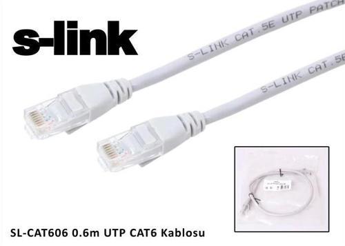 S-lınk Sl-cat606 Cat6 Patch 60cm Kablo (gri)
