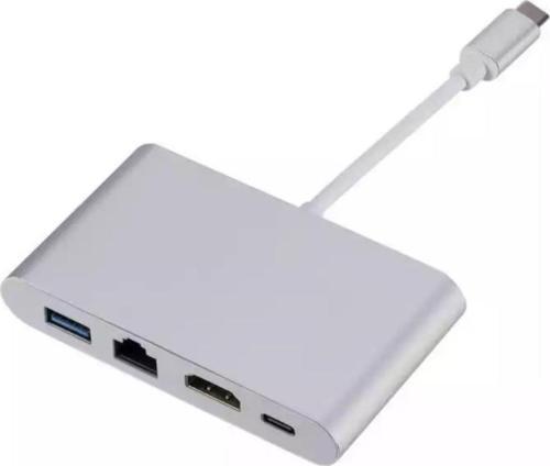 Type-C HDMI 4K RJ45 Gigabit Ethernet Type-C Usb 3.0 Şarj Girişli