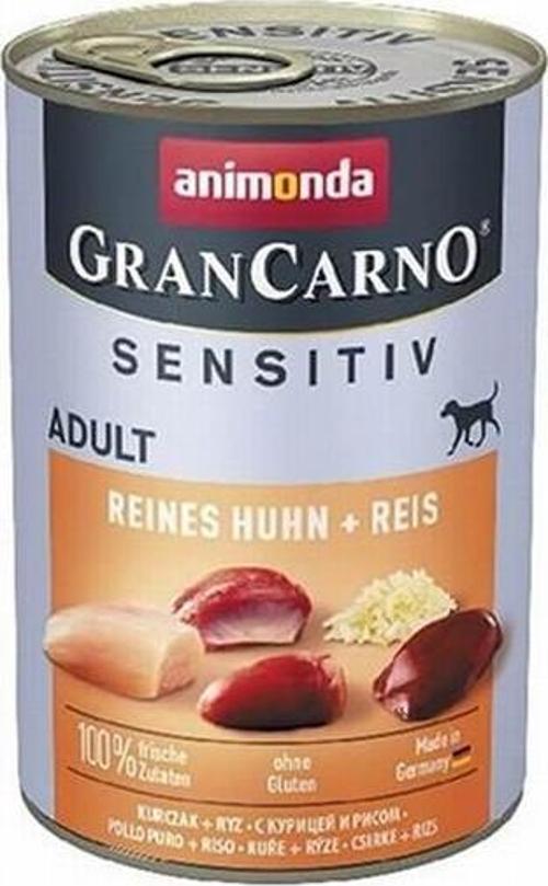 GranCarno Sensitive Tavuklu ve Pirinçli Yetişkin Köpek Konservesi 6 Adet 400 Gr