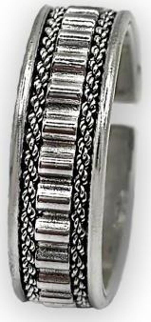 Gümüş Ayarlanabilir Erkek Tamtur Yüzük