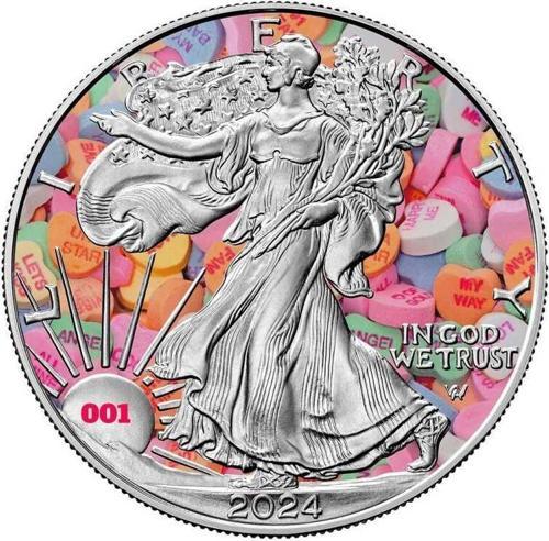 Sevgililer Günü Yürüyen Özgürlük Gümüş Sikke Coin