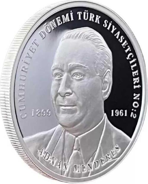 Adnan Menderes 2022 1 Ons Gümüş Sikke Coin