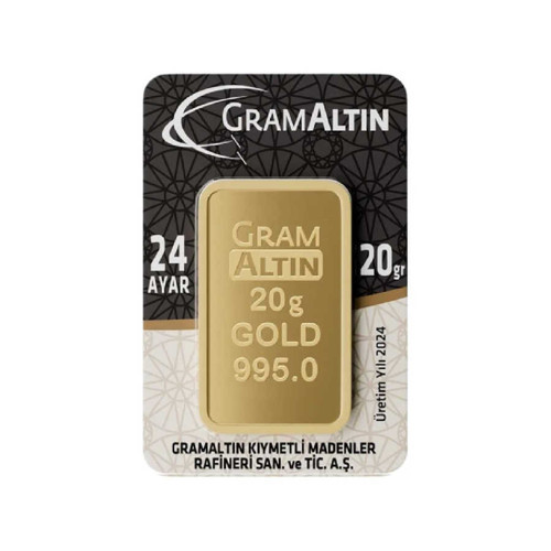 AgaKulche 24 Ayar 20 Gram 995 İAR Külçe Altın