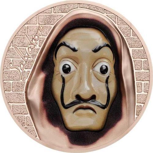 Salvador Dali Soygun Maskesi Gümüş Sikke Coin