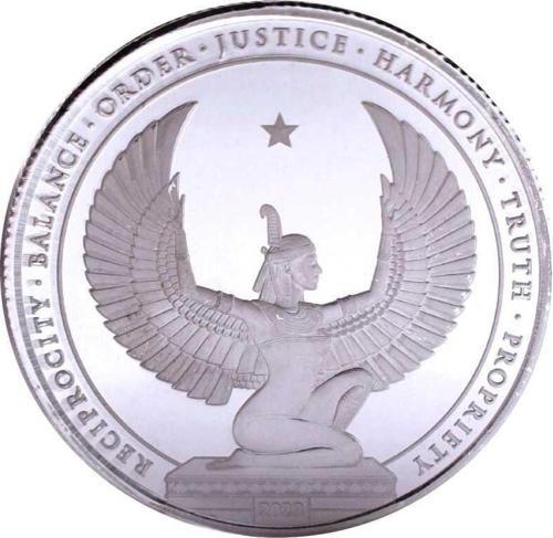 Mısır Tanrısı Gümüş Sikke Coin