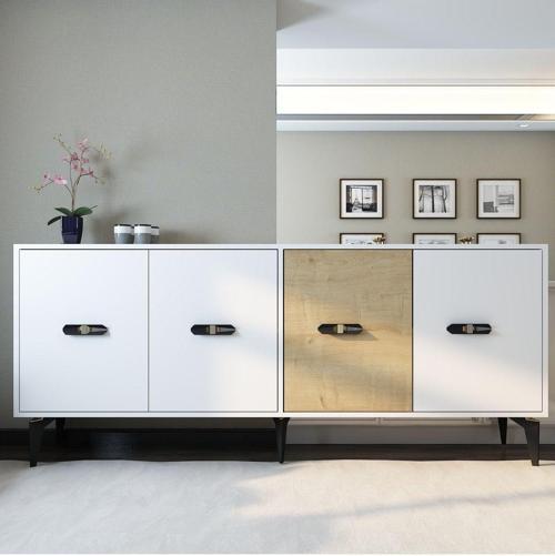 DemonteHome Cherrydh 180 Cm Konsol(Kx180) Beyaz Safi̇rmeşe