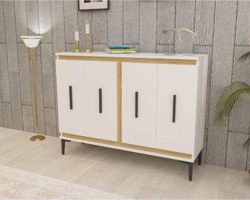 DemonteHome Ni̇tradh Konsol Beyaz Safi̇rmeşe