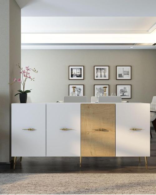 DemonteHome Normdh (Kb150) Konsol Beyaz Safi̇rmeşe