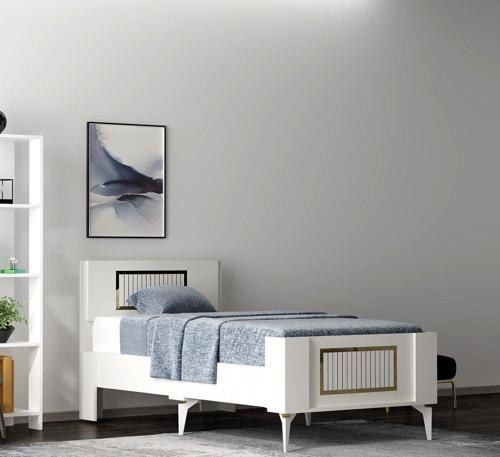 DemonteHome Noradh Tek Ki̇şi̇li̇k Yatak Beyaz-Altin