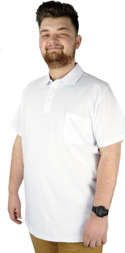 T-Shirt Polo Yaka Cepli Klasik 20550 Beyaz