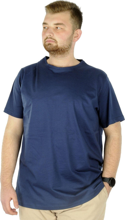 Büyük Beden Erkek T-Shirt Basic 20031 Indigo